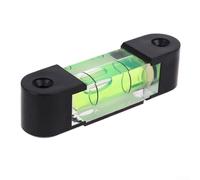 Burbuja de nivel de cilindro de plástico con cuenta horizontal alta, 68 x 16,3 x 18 mm, nivel largo de una sola línea para construcción, bricolaje y carpintería, verde (B)