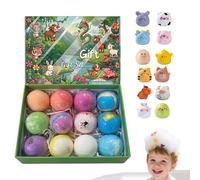 Burbujas de Baño para Adultos,12 Unidades de Bombas Aromáticas - Bombas de Baño con de Animalitos,para Mujer, Hombre, Abuela, Adolescente, Familia, Uso en Casa y Viaje
