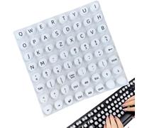 Burbujas de teclado de uñas largas, calcomanías de teclado elevadas con letras, accesorios de trabajo para jugar, viajes, hombres, computadora, oficina, portátil, cuaderno del hogar