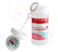 Burbujas para gatos, burbujas de jabón interactivas para interiores y exteriores, aroma a hierba gatera, juguete de jabón con sabor de gran capacidad, para sala de estar, césped, patio