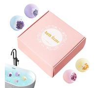 Burbujeantes Bolas de Baño para las Mujeres | 4 piezas de flores secas para un lavado que es relajante,Bola para Ducha con Burbujas Hidratante - para Mujeres y Hombres, Relajación, Autocuidado, SPA, H