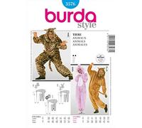 Burda 3576 - Patrones para disfraz Mono de peluche de carnaval (Mujer, Talla 38 - 48/44 - 54) Level 2 Fácil