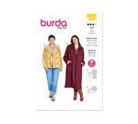 Burda 5747 Chaqueta Abrigo Misses Patrón de Costura Tallas 20-30 Skill : Normal