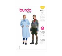 Burda 5860 Chaqueta Abrigo Misses Patrón de Costura Tallas 8-18 Skill : Normal