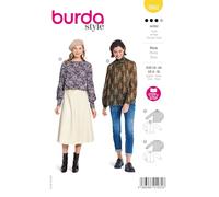 Burda 5862 - Patrones de costura para blusas (mujer, tallas 34 a 44)