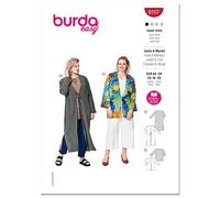 Burda 6107 - Patrón de costura para chaqueta y abrigo de mujer (tallas 44-54) Nivel 1 super Easy