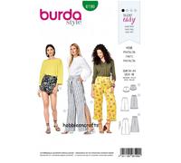 Burda 6199 Pantalones Cortos Misses Patrón de Costura GB Tamaño 8-18 Muy Fácil