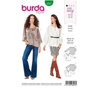 Burda 6227 Misses Blusas Patrón de Costura Tallas 8-18 de Dificultad: Muy Fácil