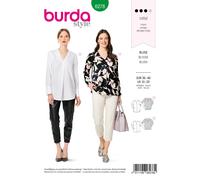 BURDA 6278 Blusas Para Dama Patrón De Costura Tallas 10 - 20 Habilidad: MEDIA