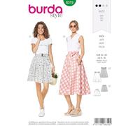 Burda 6319 - Patrón de costura para falda de mujer (talla 34 a 44), ideal para principiantes [L2]