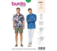 Burda Style Sewing Pattern B6349 - Patrón de costura para camisa de hombre con cuello