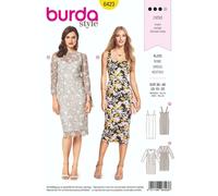 Burda 6423 Vestidos Misses' Costura Patrón Talla 10-20 2 Diseños Skill : Normal