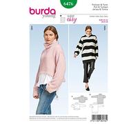 Burda 6476 - Patrón de Costura para Jersey y túnica de Papel (19 x 14 x 0,5 cm), Color Blanco