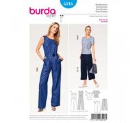 BURDA 6516 PATRÓN DE COSTURA PARA MUJER TALLAS 8 - 20 Habilidad: FÁCIL