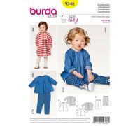 Burda 9348 Coordinados Patrón de Costura Tallas 6M - 3 Años Skill : Muy Fácil