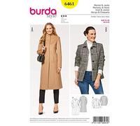 Burda B6461 Patron 6461 Abrigo y Chaqueta, Papel, Blanco, 19 x 14 x 0,5 cm