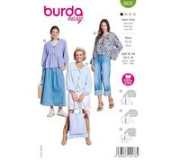 burda Easy 5632 - Patrón de costura para confeccionar blusas de mujer (talla 34-44)