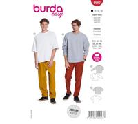burda Easy 5682 - Patrón de costura para sudadera básica para hombre (talla 46-56)