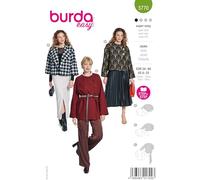 burda Easy 5770 - Patrón de costura para chaqueta de mujer (corte asimétrico, tallas 34-48)