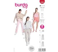 burda Easy - Patrón de costura para pantalones y pantalones cortos de mujer (tallas 34-48)