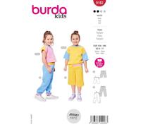 burda kids 9182 - Patrones de costura para pantalones de chándal y pantalones cortos para niños (tallas 104-146)