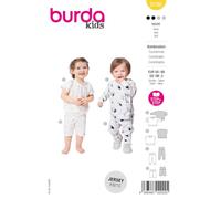 burda kids 9186 - Patrón de costura para confeccionar camisetas y pantalones de bebé (tallas 56-98)