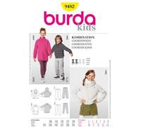 Burda Niños 9482 Niña Coordinados Patrón de Costura Siglos 4-14 Skill : Fácil