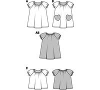 Burda Patrón 9438 Kids Vestido y Camiseta