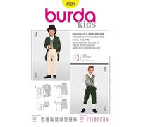 Burda patrón 9528 Niños - Biedermeier Pantalones Traje tamaños: 7 - 14