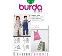 Burda Patrón 9772 Kids Pantalón yfalda