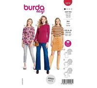Burda Patrón de costura 5876 para coser camisas [mujer talla 34 - 48] nivel 1 para principiantes