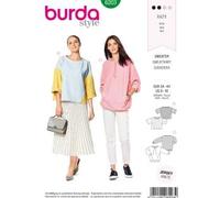 Burda Patrón de costura estilo B6203 sudaderas para mujer con variaciones de manga, dobladillo y escote