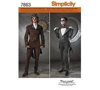 Burda Simplicity s7863.AA patrón de Costura para Disfraz Hombre Papel Blanco 21 x 15 cm