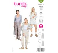 burda style 5591 - Patrón de costura para pantalones y pantalones cortos para mujer (talla 34-44)