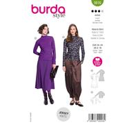 burda style 5616 - Patrón de costura para confeccionar camiseta y vestido de mujer (talla 34-44)