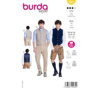 burda style 5624 - Patrón de costura para chaleco de traje regional para hombre (talla 46-56)