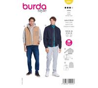burda Style 5681 - Patrón de costura para chaqueta y chaleco para hombre (tallas 46-56)