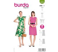burda style 5719 - Patrones de costura para vestidos de verano con mangas y sin mangas, tallas 34-44