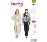 burda style 5720 - Patrón de costura para confeccionar kimono con lazo y chaqueta de manga ancha (talla 36-48)