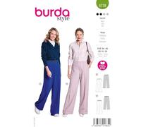 burda Style 5778 - Patrón de costura para pantalones de mujer (instrucciones en inglés y alemán)