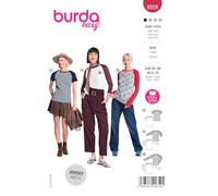 Burda Style #6028 - Patrón de costura para camisetas con mangas de catálogo para mujer (tallas 34-48, nivel de costura: muy ligero)