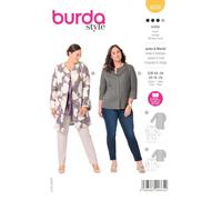 Burda Style 6034 - Patrón de costura para abrigo y chaqueta con botones de presión para mujer (tallas 44 a 54)