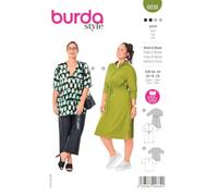 Burda Style 6038 - Patrón de costura para vestido de catálogo con goma elástica y túnica para mujer (tallas 44-54)