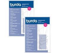 Burda Style - Papel de seda con cuadrícula de centímetros, semitransparente, 2 x 5 hojas, 140 x 110 cm