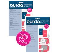 Burda Style - Papel para fotocopiadora (2 x 2 hojas, 83 x 57 cm), color azul y rojo