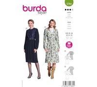 burda style - Patrón de costura para vestido de mujer (2 modelos diferentes, tallas 36-46)