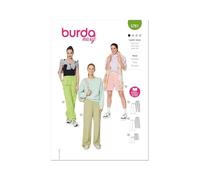 Burda Style Sewing Pattern B5761 - Patrón de costura para pantalones cargo para mujer