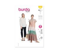 Burda Style Sewing Pattern B5823 - Patrón de costura para vestido y blusa para mujer