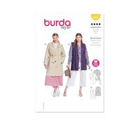 Burda Style Sewing Pattern B5840 - Patrón de costura para abrigo y chaleco para mujer
