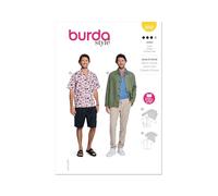 Burda Style Sewing Pattern B5842 - Patrón de costura para camisa para hombre